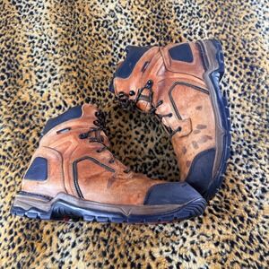 Red Wing Worx Mens 14 Brown Leather Waterproof Vibram Work Boots 5608